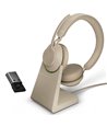 Auricular Jabra Evolve2 65 USB-A UC Estéreo Beige + Base de Carga