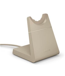 Auricular Jabra Evolve2 65 USB-A MS Mono Beige + Base de Carga